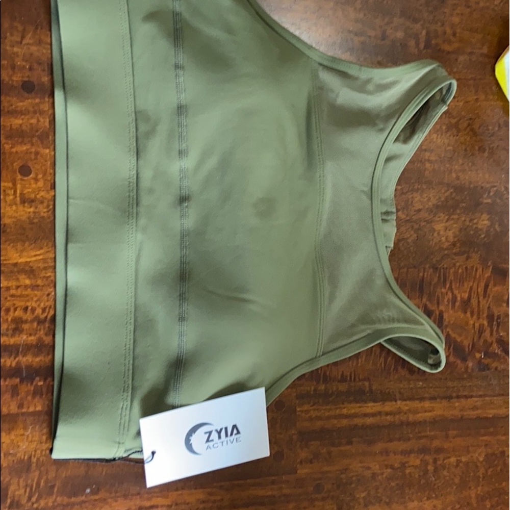 Zyia Active Olive Green All Star Bra Size L Large